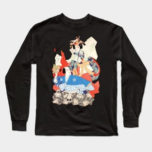 Ukiyo-e Two Dancers Long Sleeve T-Shirt